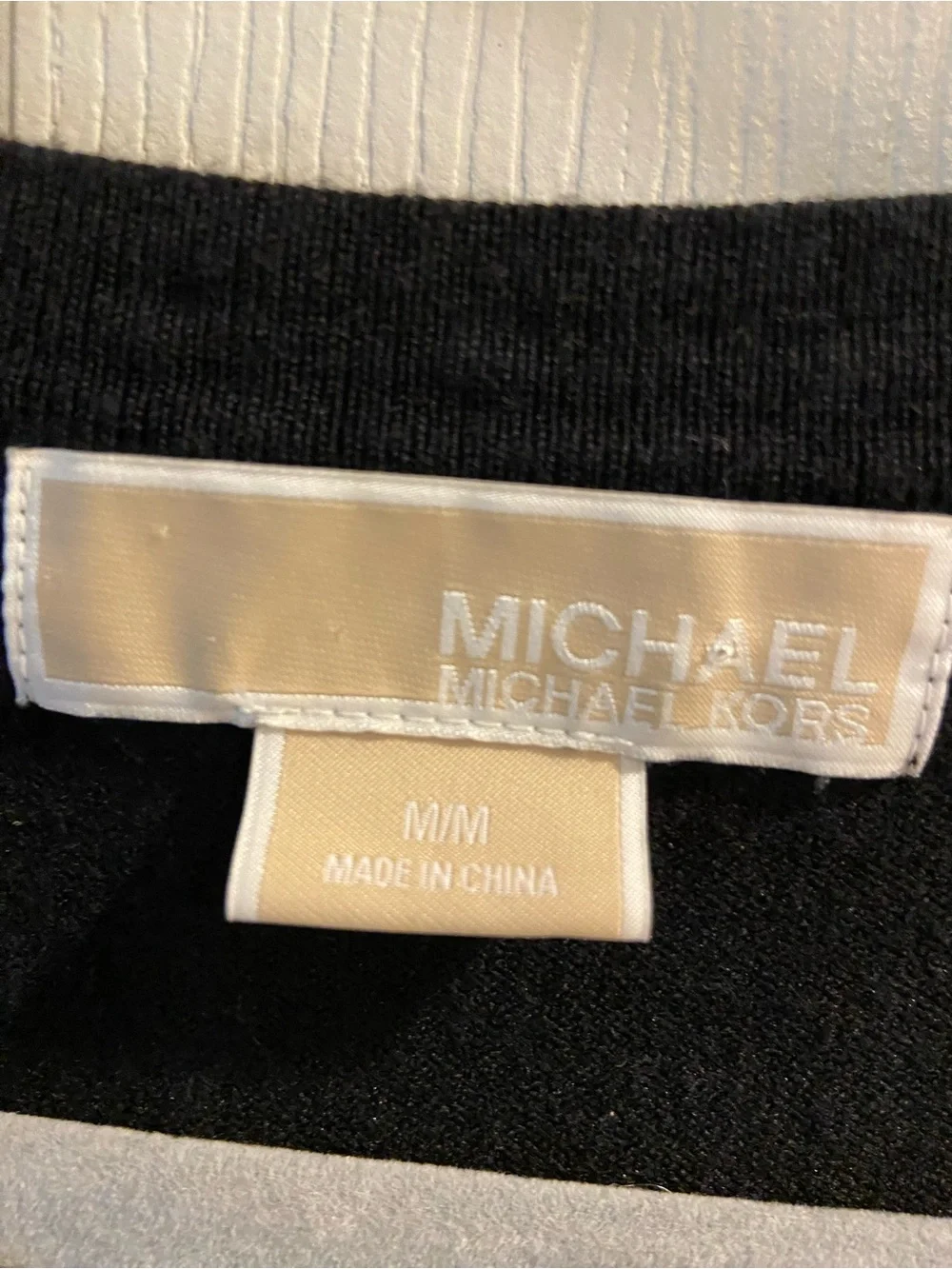 Michael Kors Beaded Keyhole Rayon Knit Dress 3/4 sleeve med